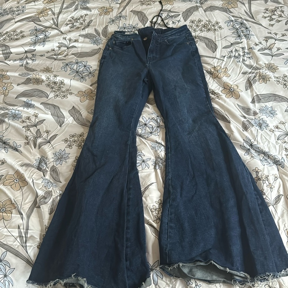 free people EXTRA flare bell bottom jeans size 29